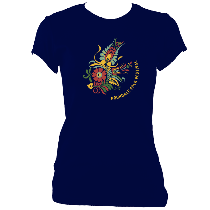 Rochdale Folk Festival 2021 Ladies Fitted T-shirt