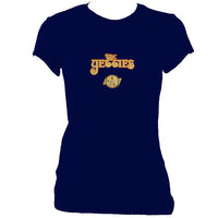 update alt-text with template The Yetties "Proper Job" Ladies Fitted T-shirt - T-shirt - Navy - Mudchutney