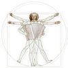 Da Vinci Vitruvian Man Accordion Sticker