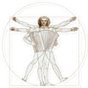 Da Vinci Vitruvian Man Accordion Sticker