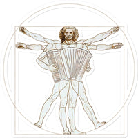 Da Vinci Vitruvian Man Accordion Sticker