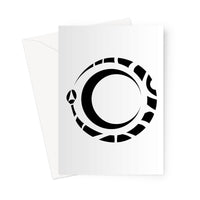 Curly Spiral Snake Greeting Card