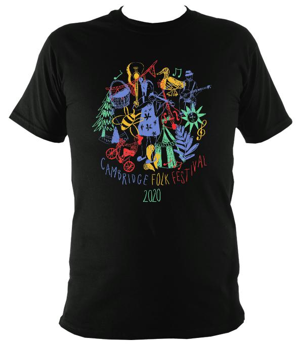 Cambridge Folk Festival - Design 9 - T-shirt - T-shirt - Black - Mudchutney