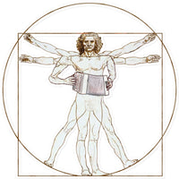 Da Vinci Vitruvian Man Melodeon Sticker