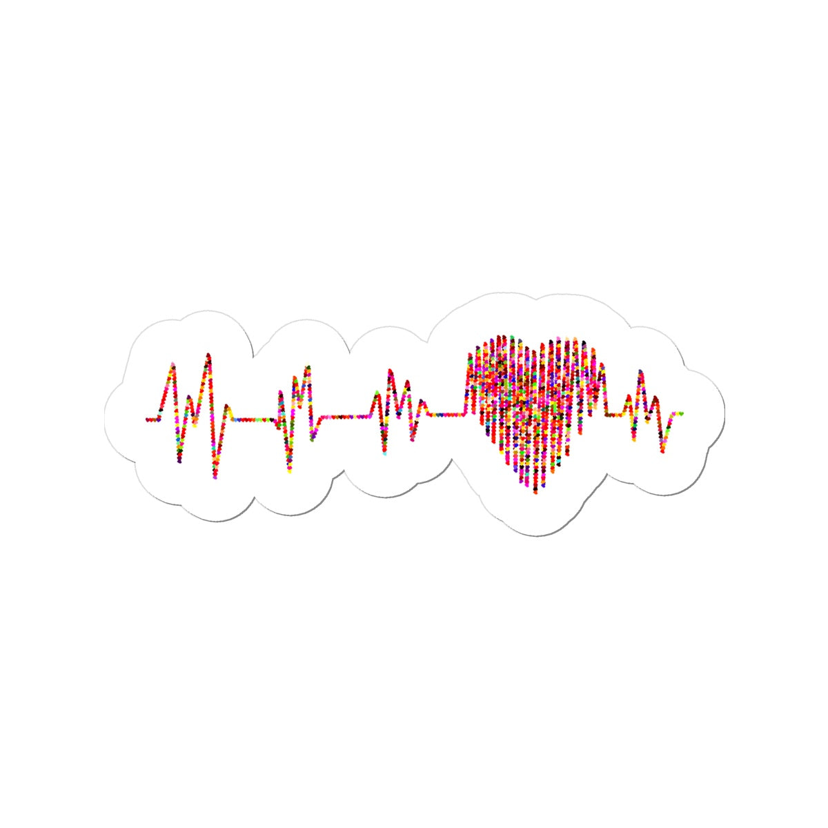 Heart Soundwave Sticker