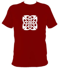 Celtic Square-ish Knot T-Shirt - T-shirt - Cardinal Red - Mudchutney