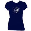 update alt-text with template Tribal Sun Ladies Fitted T-shirt - T-shirt - Navy - Mudchutney