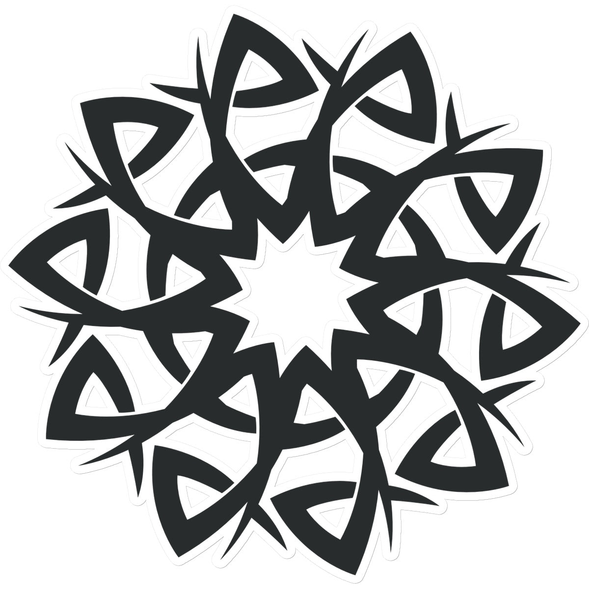Celtic Style Flower Sticker