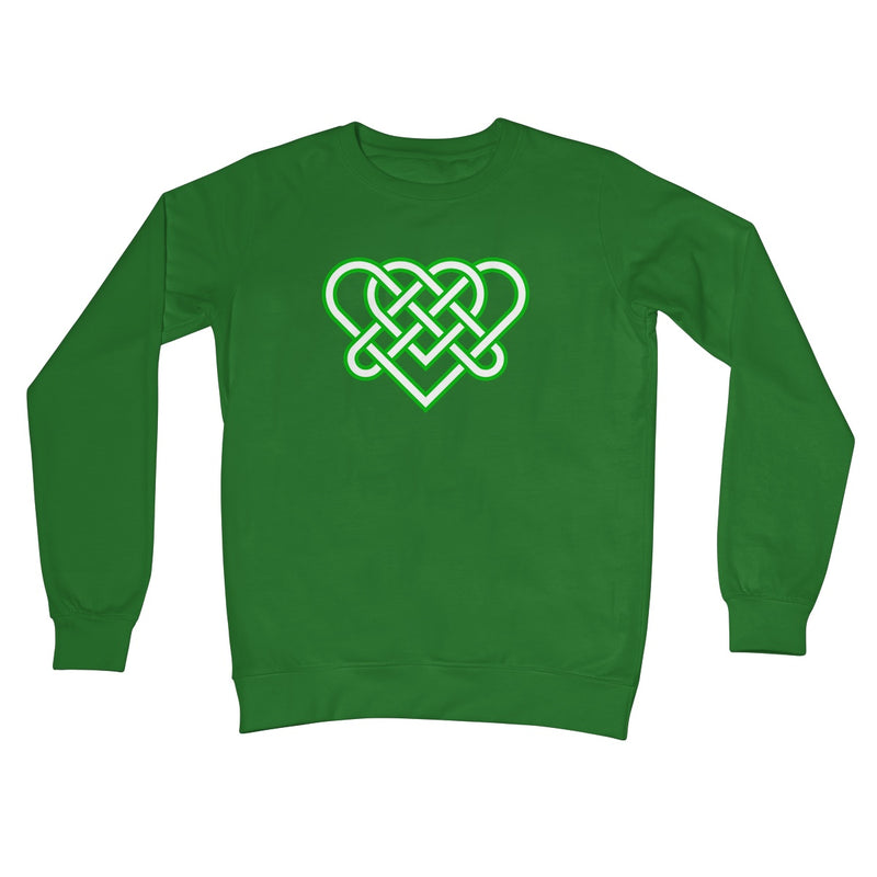 Celtic woven hearts Crew Neck Sweatshirt