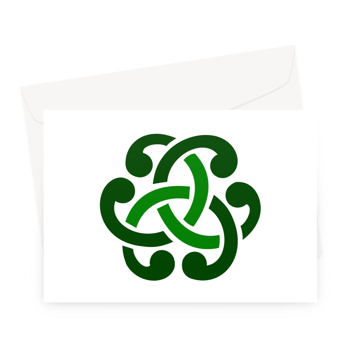 Green Celtic Knot Greeting Card