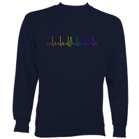 Heartbeat Fiddle in Rainbow Colours Sweatshirt