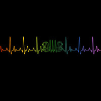 Heartbeat Concertina in Rainbow Colours Sweatshirt