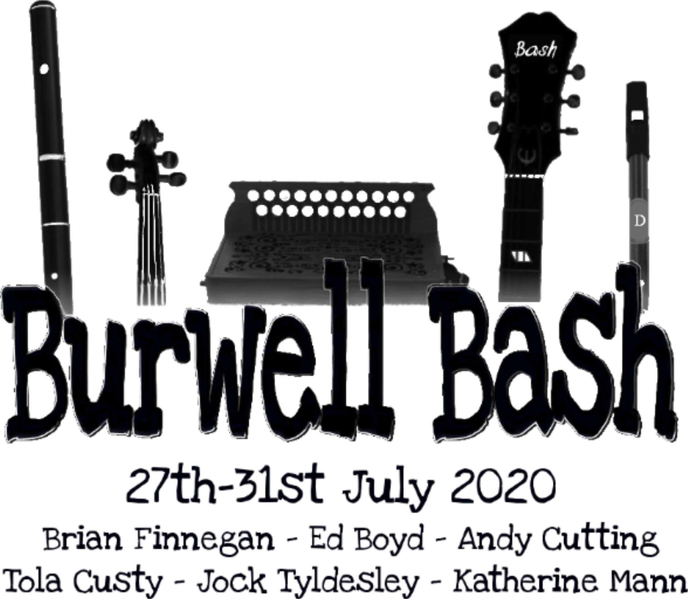 update alt-text with template Burwell Bash 2020 Ladies Fitted T-shirt - T-shirt - Black - Mudchutney