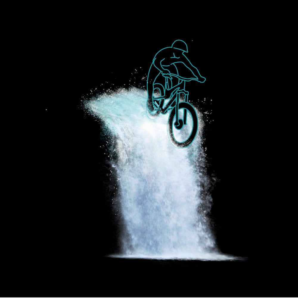 Mountain bike waterfall t-shirt