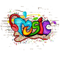 Music Graffiti Hoodie-Hoodie-Mudchutney
