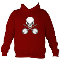 Skull & Banjos Hoodie-Hoodie-Red hot chilli-Mudchutney