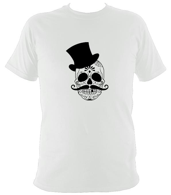 Skull in Top Hat T-shirt - T-shirt - White - Mudchutney