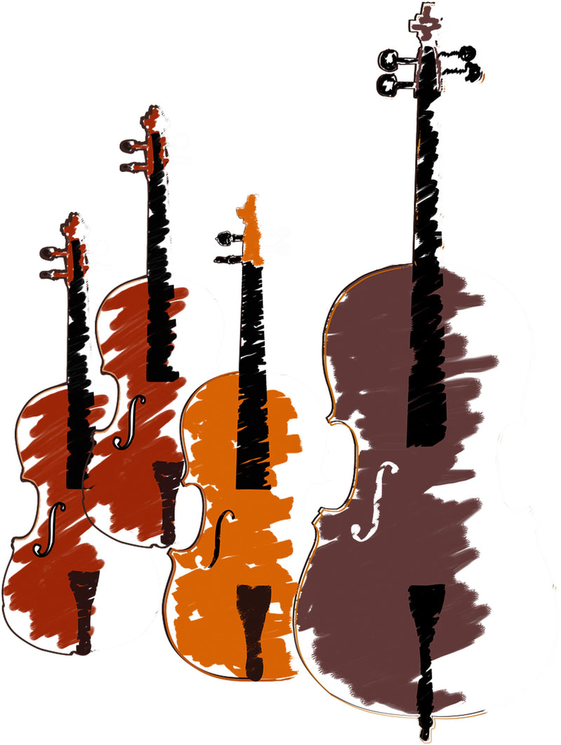 String Quartet / Fiddle T-Shirt - T-shirt - - Mudchutney