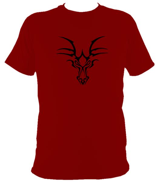 Tribal Animal Skull T-shirt - T-shirt - Cardinal Red - Mudchutney