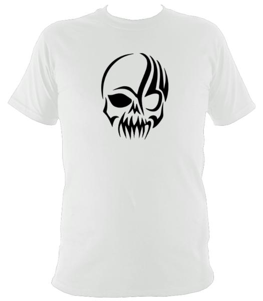 Tribal Simple Skull T-shirt - T-shirt - White - Mudchutney