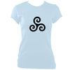 update alt-text with template Triskelion Ladies Fitted T-shirt - T-shirt - Light Blue - Mudchutney