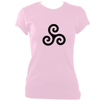 update alt-text with template Triskelion Ladies Fitted T-shirt - T-shirt - Light Pink - Mudchutney