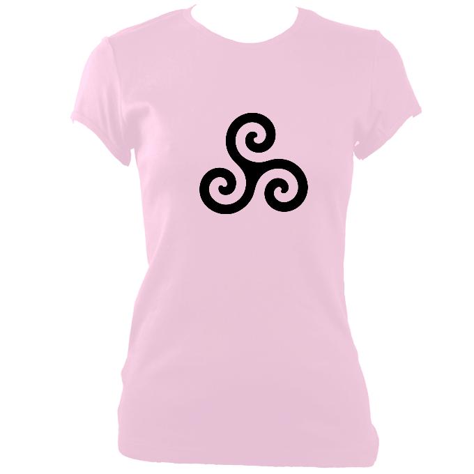update alt-text with template Triskelion Ladies Fitted T-shirt - T-shirt - Light Pink - Mudchutney