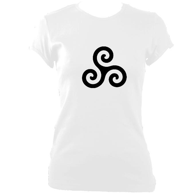 update alt-text with template Triskelion Ladies Fitted T-shirt - T-shirt - White - Mudchutney