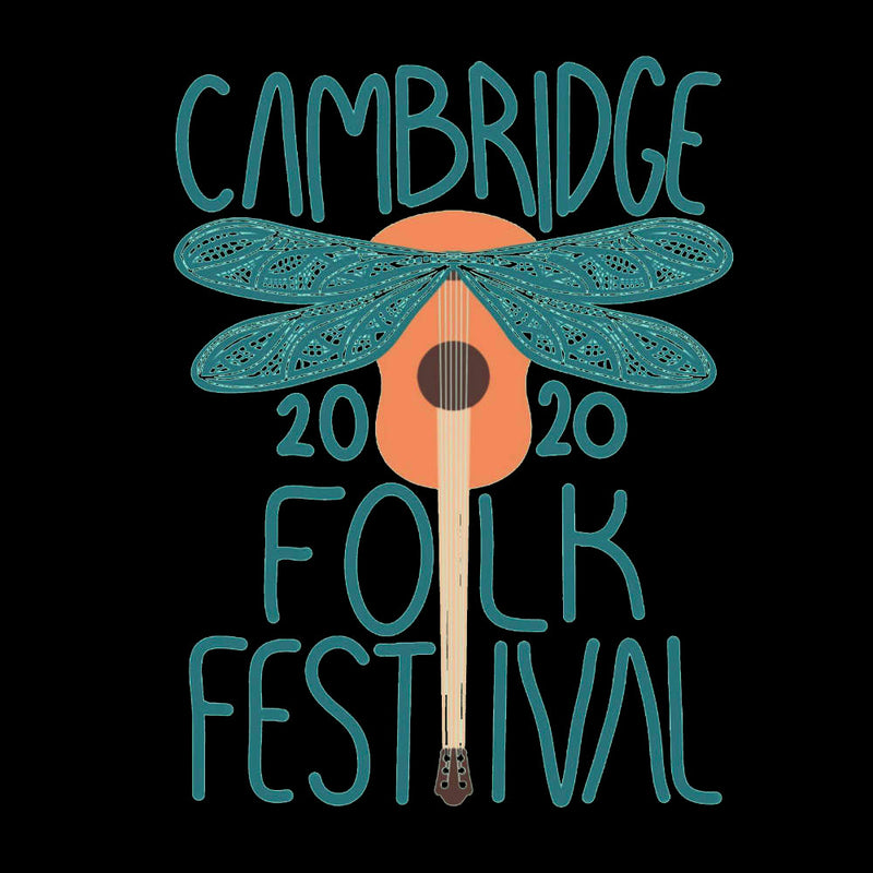 update alt-text with template Cambridge Folk Festival - Design 1 - Woman's Fitted T-shirt - T-shirt - Black - Mudchutney