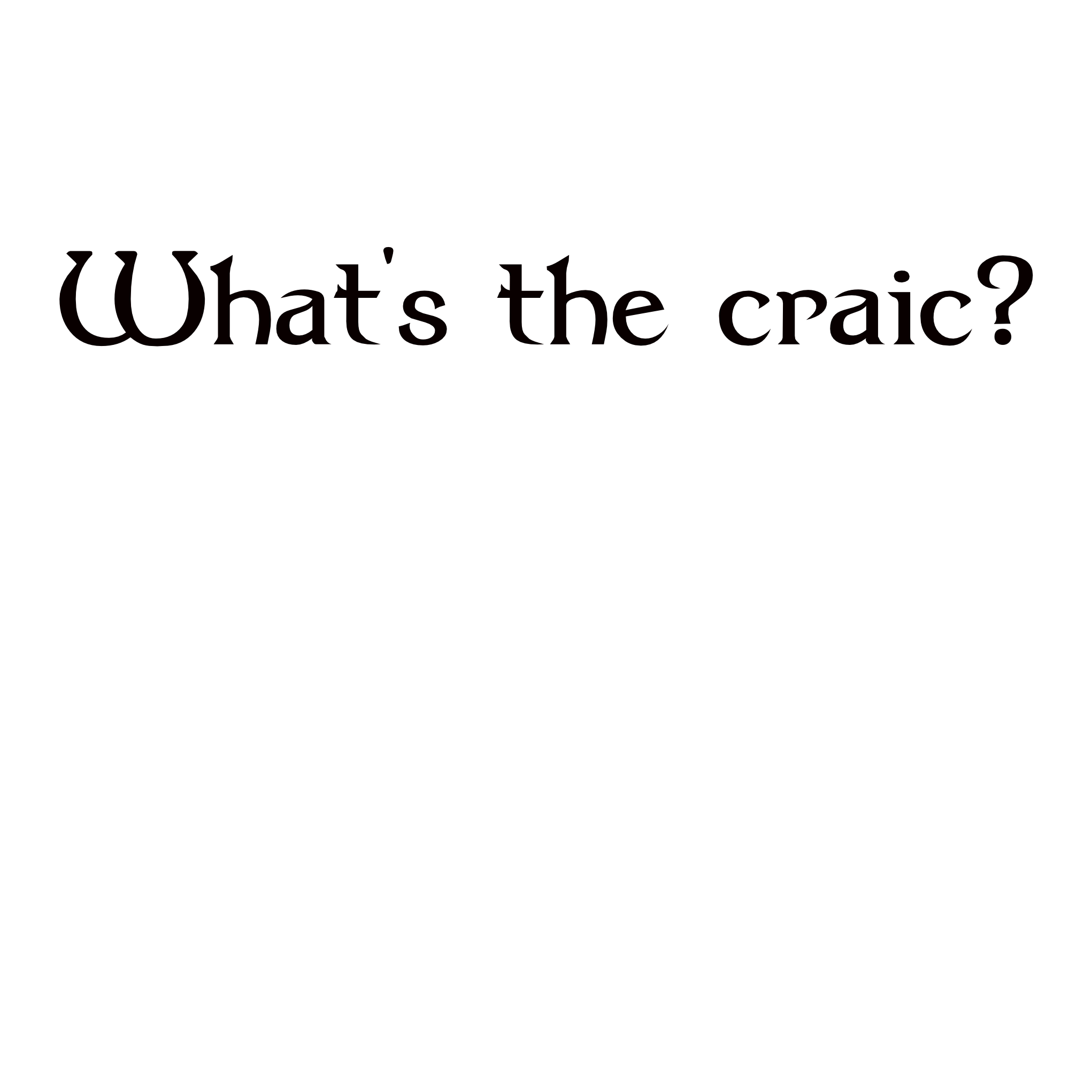 Irish "What's the Craic?" T-shirt - T-shirt - - Mudchutney