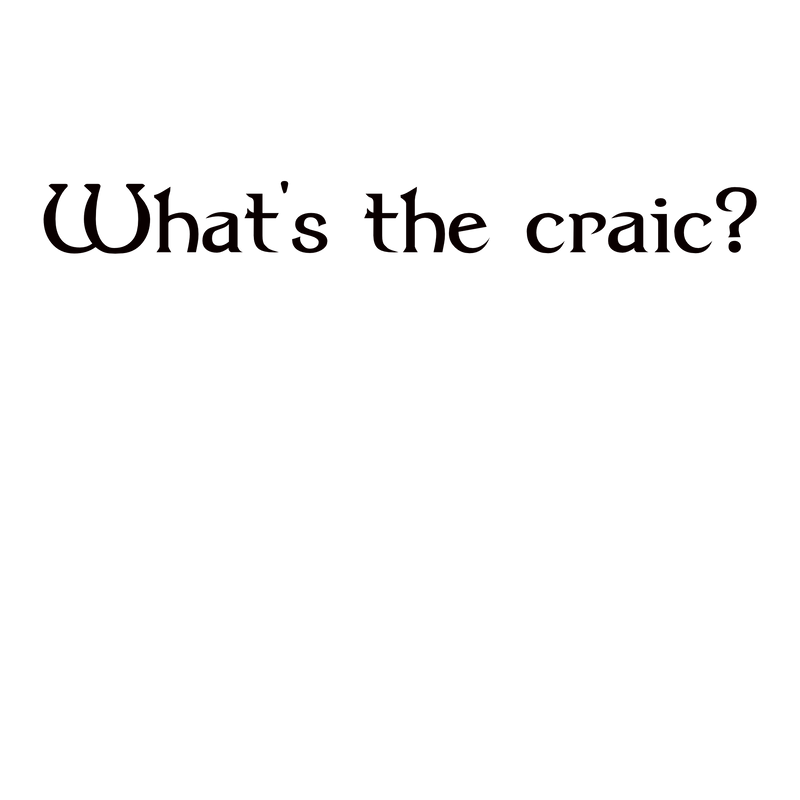 Irish "What's the Craic?" T-shirt - T-shirt - - Mudchutney